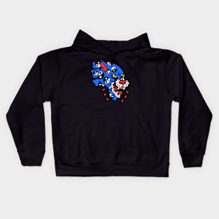 Panther blue yinyang Kids Hoodie